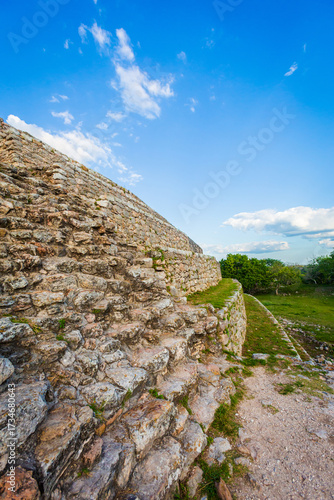 Izamal pyramids archeological site in Mexico