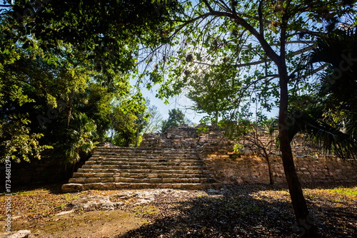 Izamal pyramids archeological site in Mexico