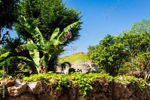 Izamal pyramids archeological site in Mexico