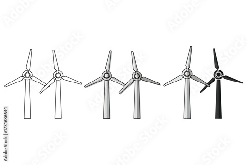 Vector art of a man interacting with a digital molecule on a laptop, surrounded by gears and cubes, representing technology and science