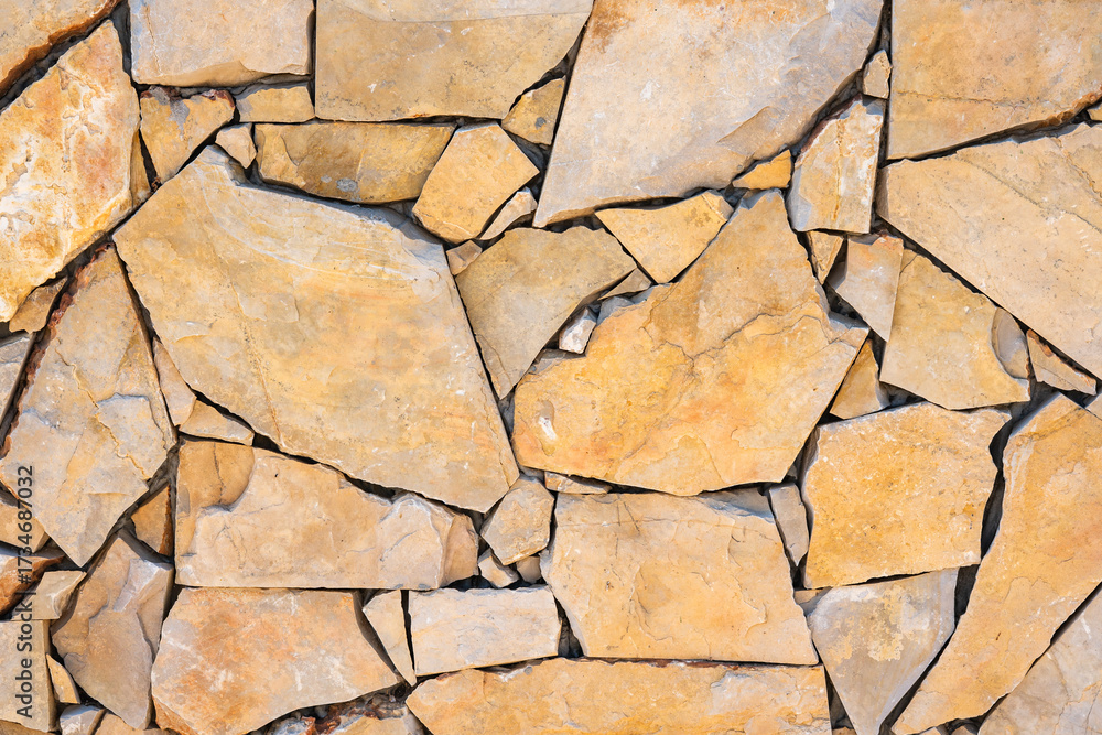 Obraz premium Rough textured stone wall, texture, background