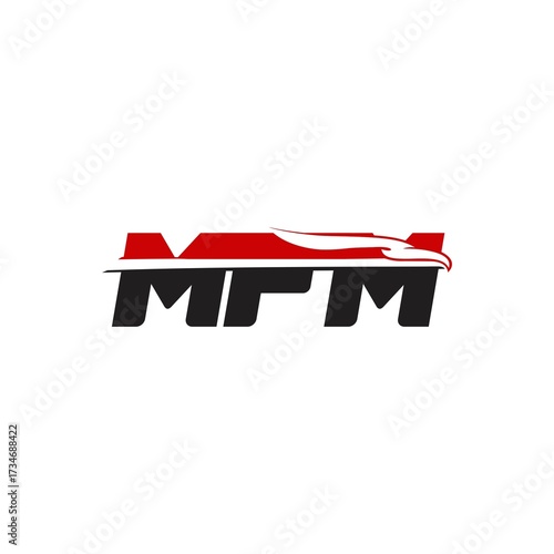 initial mfm icon vector