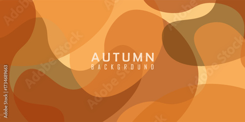 Abstract autumn background with flowing waves of bright colors for creative fall graphic design. Vector illustration.