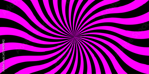 Sunburst Modern retro vintage sunrise sunbeam element spiral striped. Spiral starburst and striped pattern abstract geometric retro sunrays line wavy texture.	