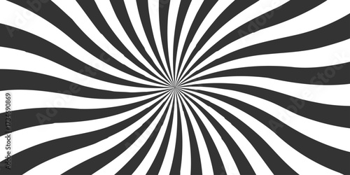 Sunburst Modern retro vintage sunrise sunbeam element spiral striped. Spiral starburst and striped pattern abstract geometric retro sunrays line wavy texture.	