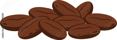 Pile of delicious brown almonds isolated food ingredient for healthy snacks and cooking flat design vector illustration white background