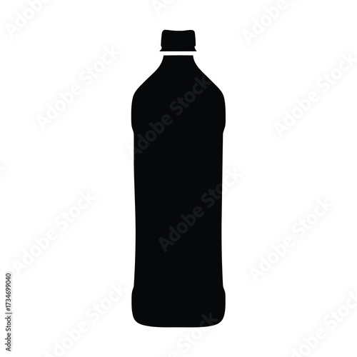 Silhouette of a large plastic bottle typically used for drinks or liquid