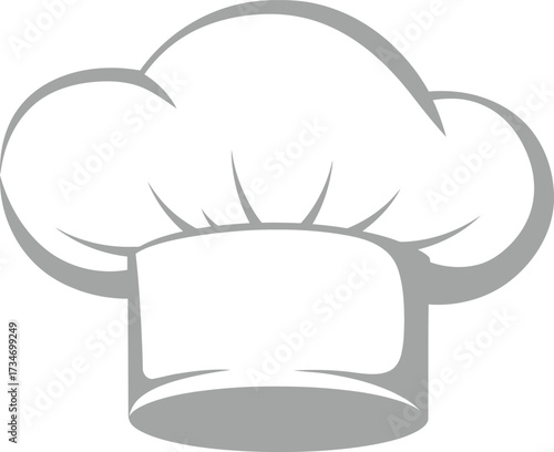 Simple chef hat icon for culinary professionals food service restaurant kitchen flat design vector illustration white background