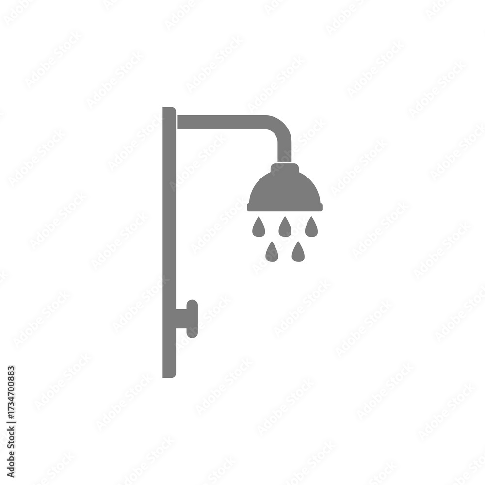 Obraz premium Shower head icon simple isolated on white background