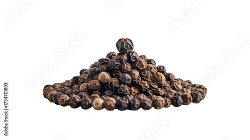  pile of peppercorns isolated on transparent background