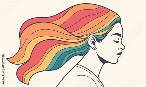 colorful stylish hair