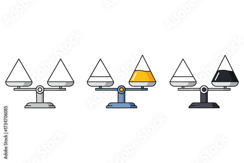 Vector art of scales of justice illustration a balanced representation of fairness, equality, and impartiality, symbolizing the legal system and the pursuit of truth
