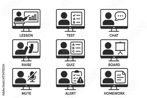 Educational icons: computer-based learning tools for virtual classrooms