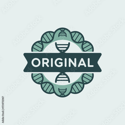 Original Label Design with Molecular Structures for Science Innovation and Authentic Branding Identity for Business Logo