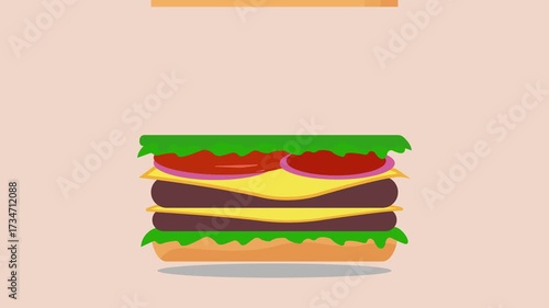 Burger hamburger fast food delicious cheeseburger street food