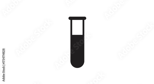 Modern black street lamp post with clean design minimalist outdoor lighting fixture Flat design vector illustration white background.
