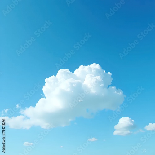 Wallpaper Mural A large white cloud in a blue sky. Torontodigital.ca