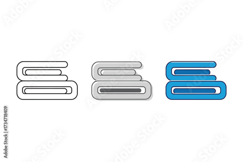 Illustration of a stack of towels, perfect for representing cleanliness, comfort, or spa services ideal for websites and promotional materials