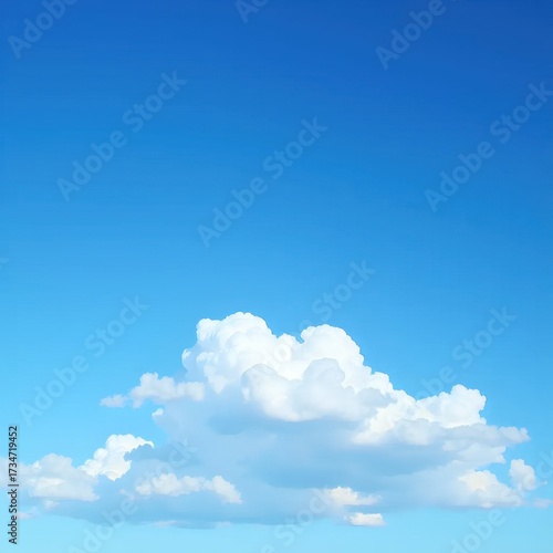 Wallpaper Mural A blue sky with white clouds in the middle of it. Torontodigital.ca