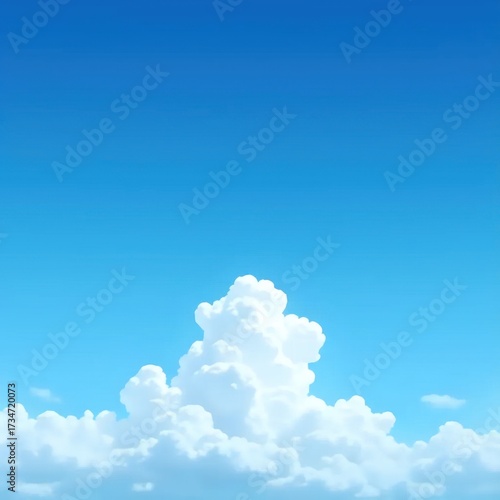 Wallpaper Mural A blue sky with white clouds in the middle of it. Torontodigital.ca