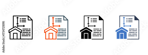 Housing Project multiple icon style vector illustration