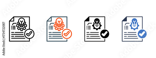 Project Approval multiple icon style vector illustration