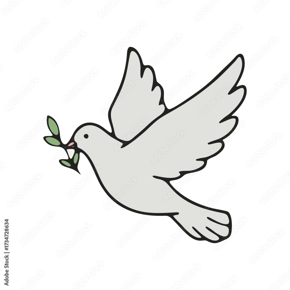 Fototapeta premium dove with peace sign