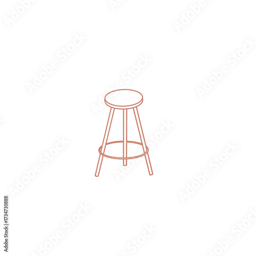 illustration of a wooden chair without a background