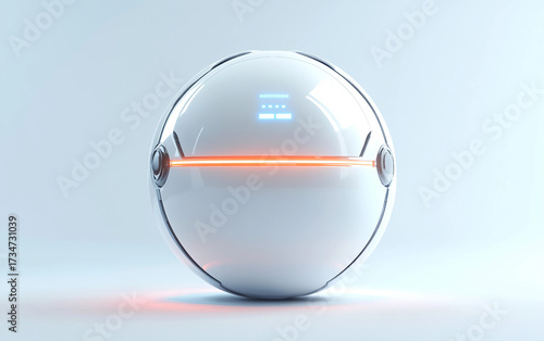 High resolution visualization of an orb shaped AI assistant device highlighting modern digital innovation isolated on transparent background PNG