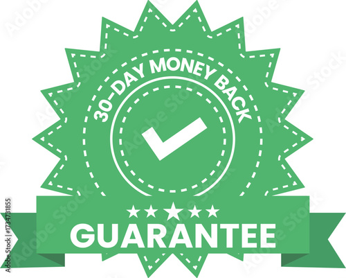 Wallpaper Mural 30-Day Money-Back Guarantee Badge vector illustration Torontodigital.ca