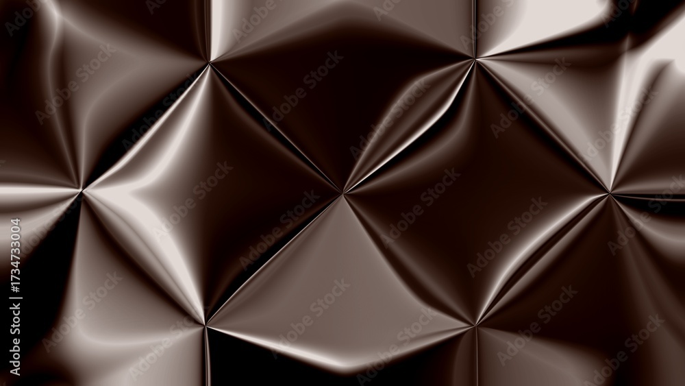 Obraz premium Chocolate tufted satin texture glossy quilted fabric abstract background