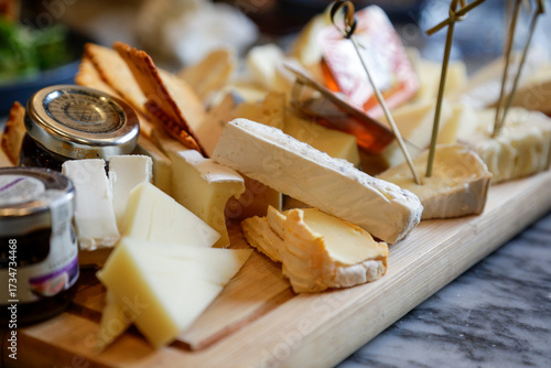 Paris, France, Europe.  Local bistro fare - cheese board.