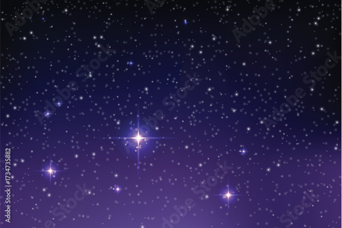 Realistic cosmic galaxy starfield background with nebulae and celestial glow