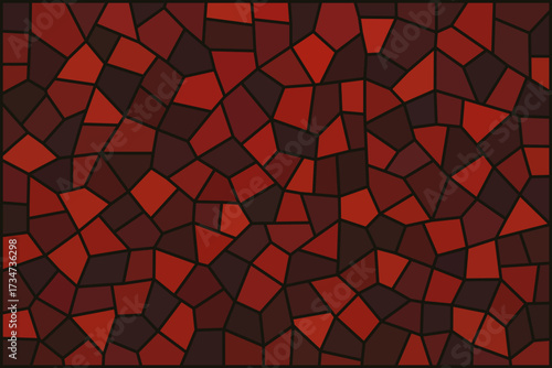 geometric mosaic tile (red)