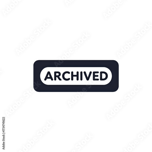 Professional archived status label for business documents