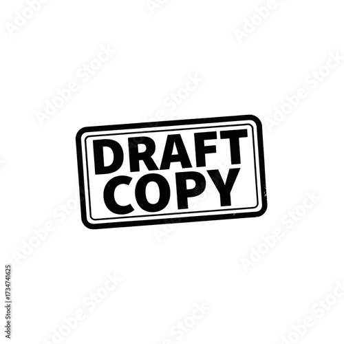 Urgent draft copy stamp for creative review
