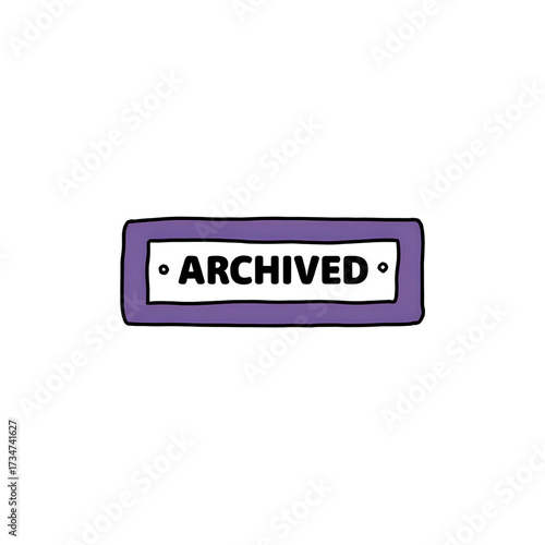 Archive label for documents and records