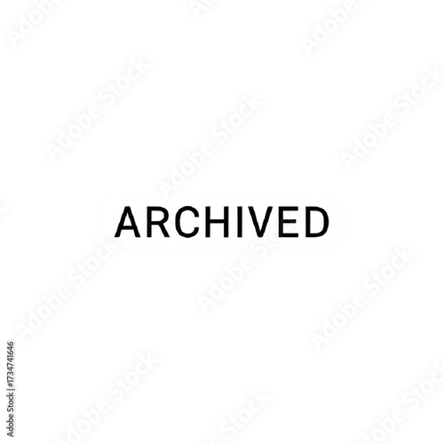 Modern ARCHIVED label for business and data storage