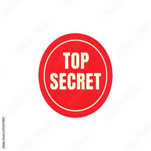 Top Secret information badge for classified documents