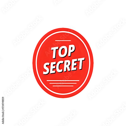 Top Secret urgency stamp for confidential information