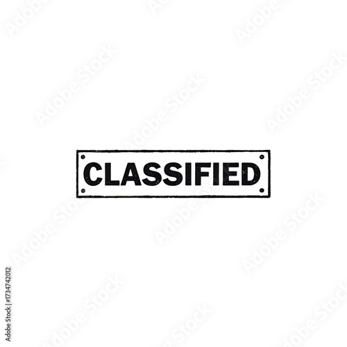 Confidential secret document stamp graphic