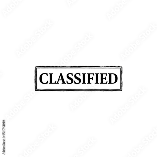 Confidential secret document stamp modern business