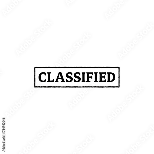Official classified stamp symbol for secret information