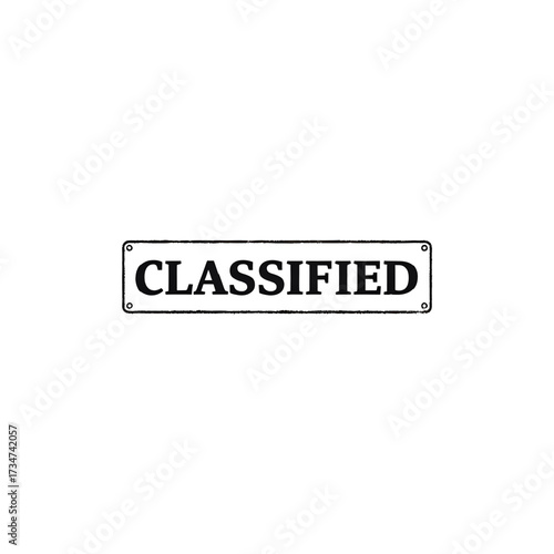 Official classified stamp creates urgent secret information feel