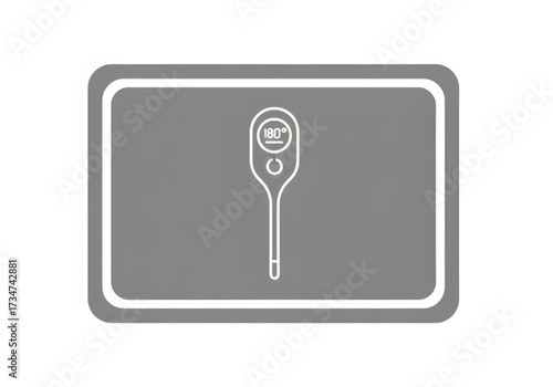 Minimal icon of a cooking thermometer — no background, no shadow PNG