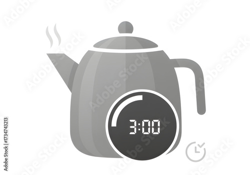  Minimal icon of a tea timer icon — no background, no shadow PNG