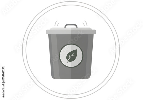  Minimal icon of a kitchen compost bin — no background, no shadow PNG