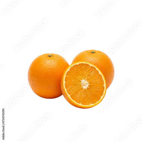 oranges isolées sur un fond blanc