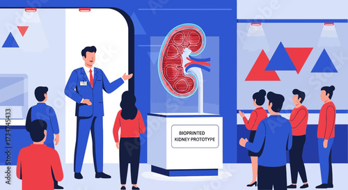 Group Visits Exhibition of Bioprinted Kidney Prototype in Modern Science Museum