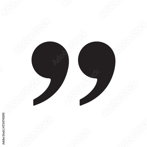 Communication and Testimonial Icons: Quotation Marks and Talk Bubbles